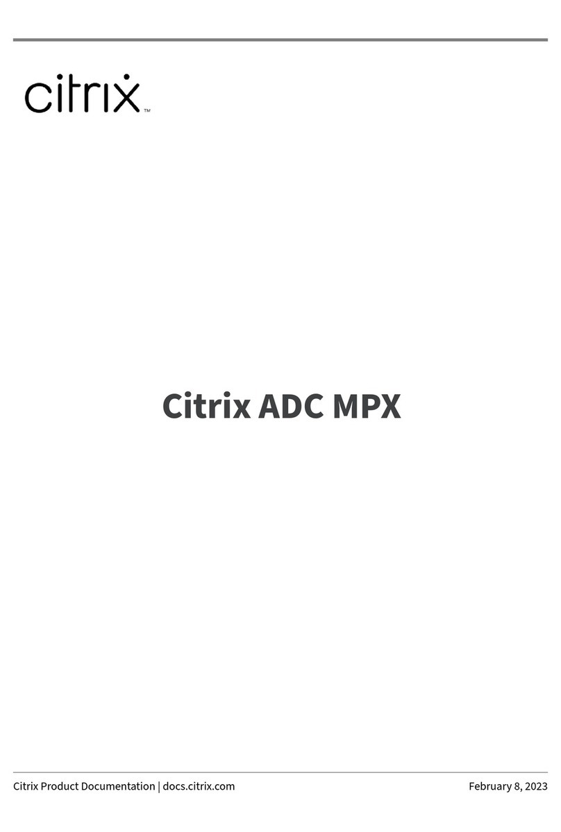 Citrix ADC MPX User manual Citrix ADC MPX User manual