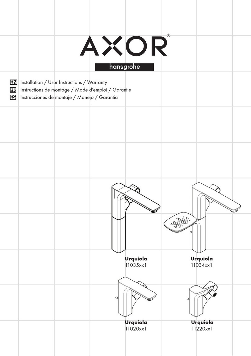 Hans Grohe AXOR Urquiola 11035 1 Series Instruction Manual Hans Grohe AXOR Urquiola 11035 1 Series Instruction Manual