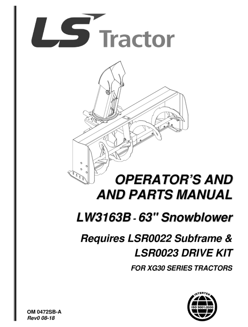 LS tractor LW3163B Operator and parts manual