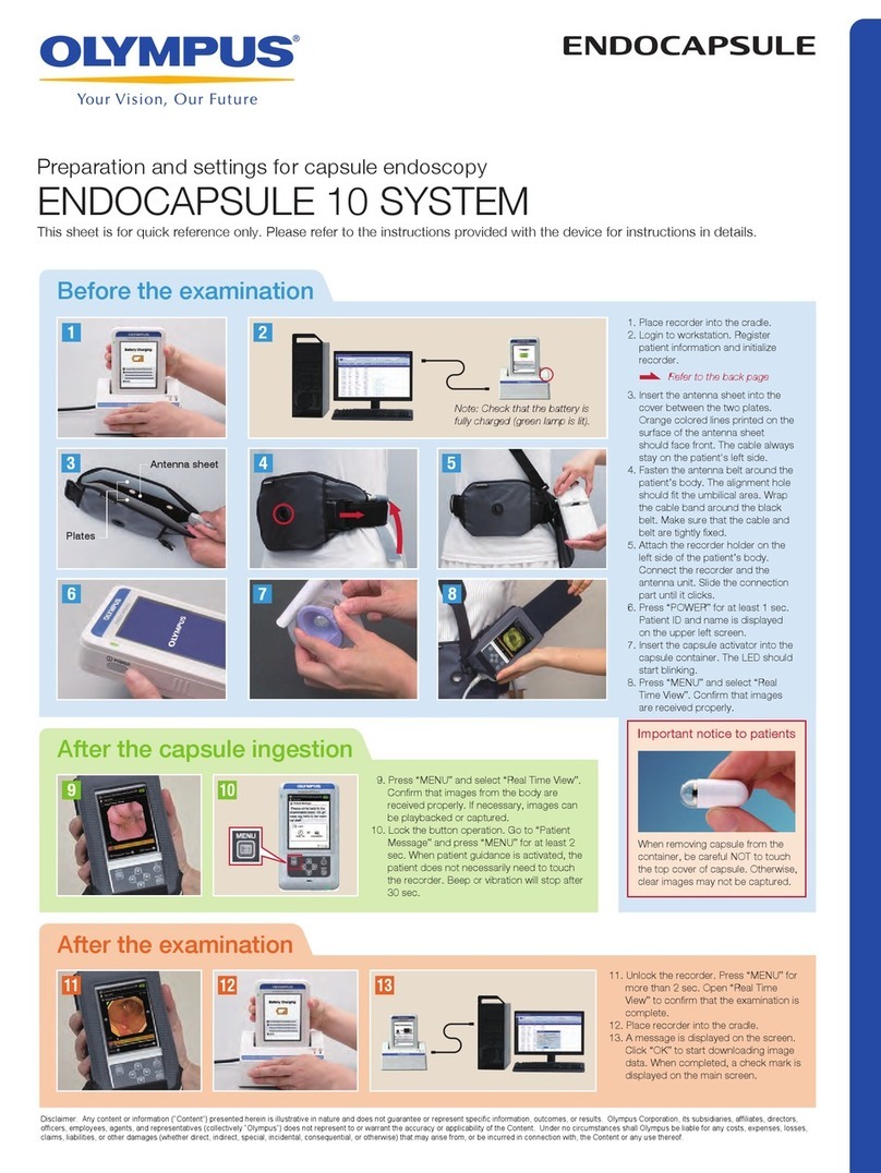 Olympus ENDOCAPSULE 10 SYSTEM User manual Olympus ENDOCAPSULE 10 SYSTEM User manual