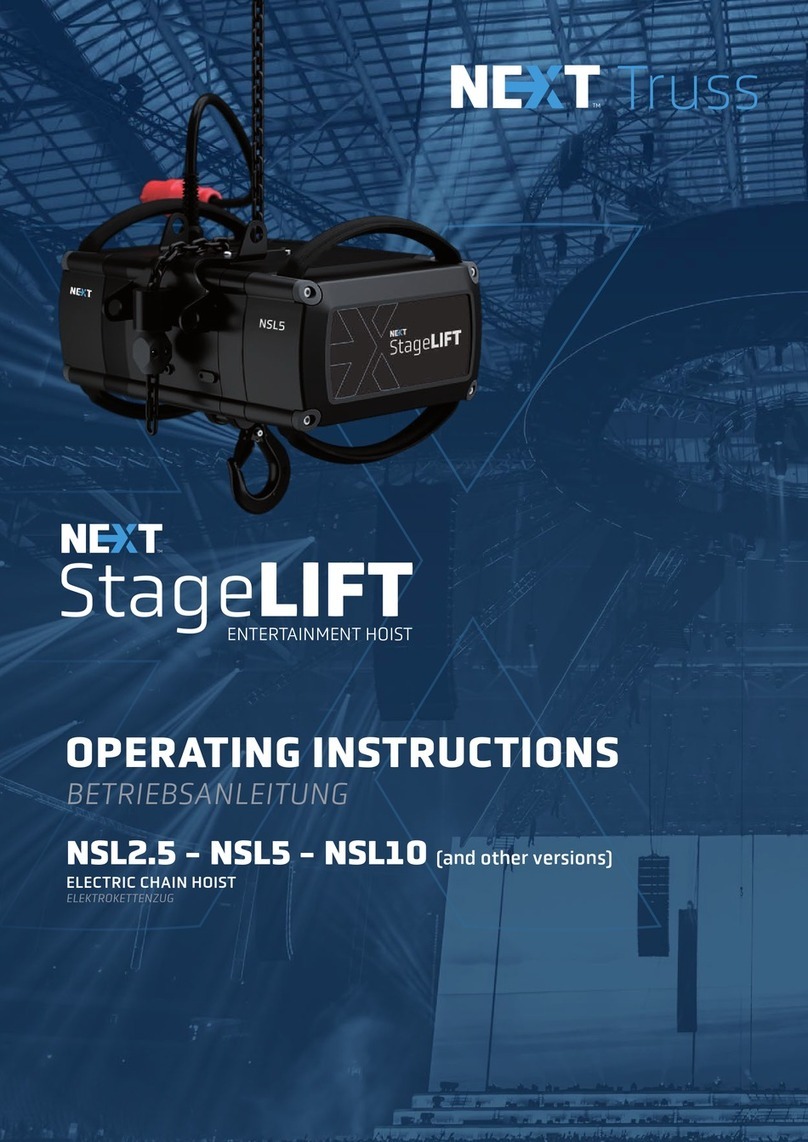 CMCO NEXT Truss StageLIFT NSL2.5 User manual