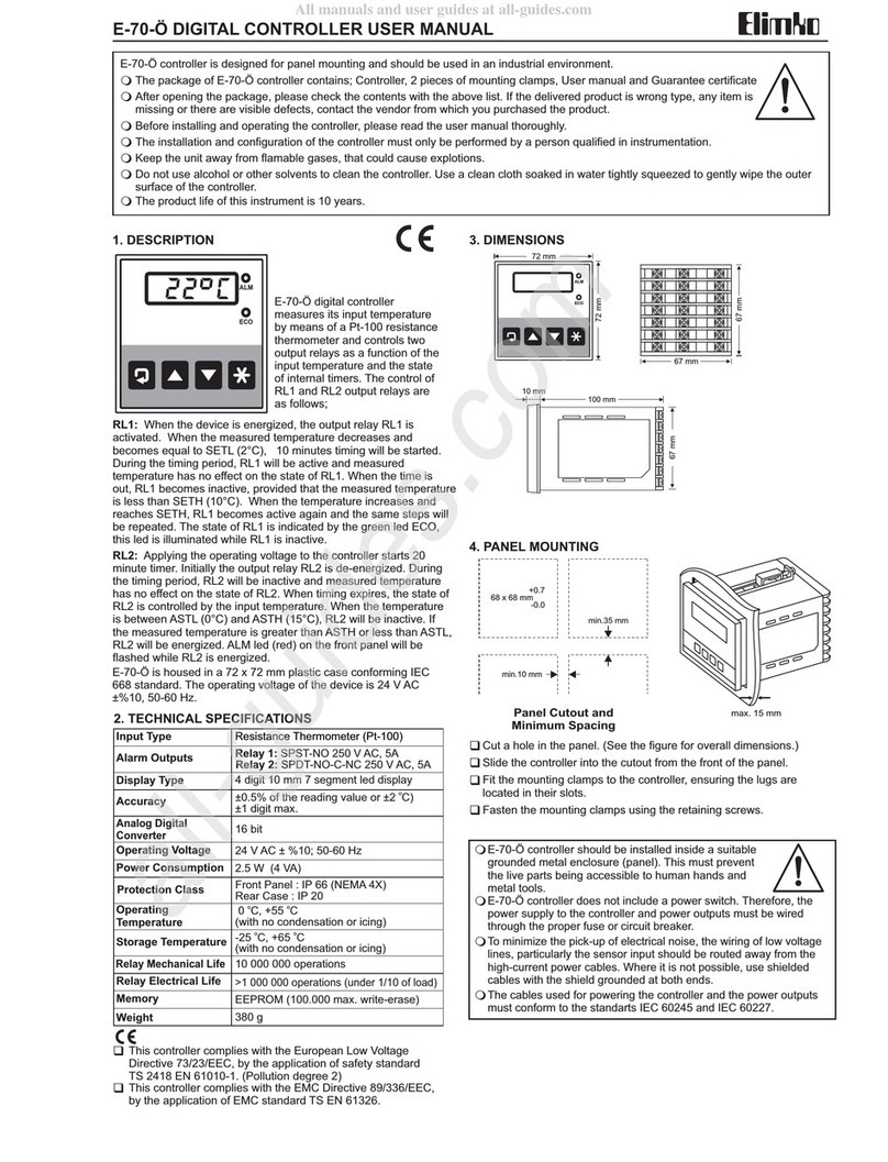 Elimko E-70-O User manual