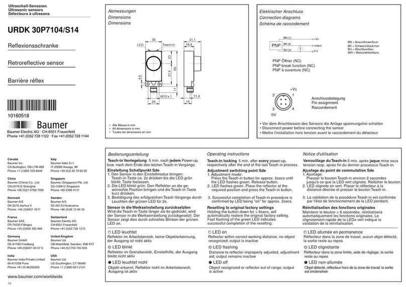 Baumer URDK 30P7104/S14 quick start guide Baumer URDK 30P7104/S14 quick start guide