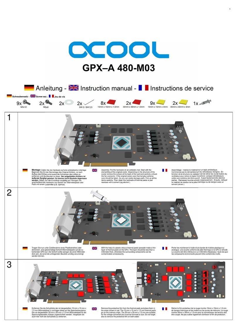 Alphacool GPX-A 480-M03 User manual
