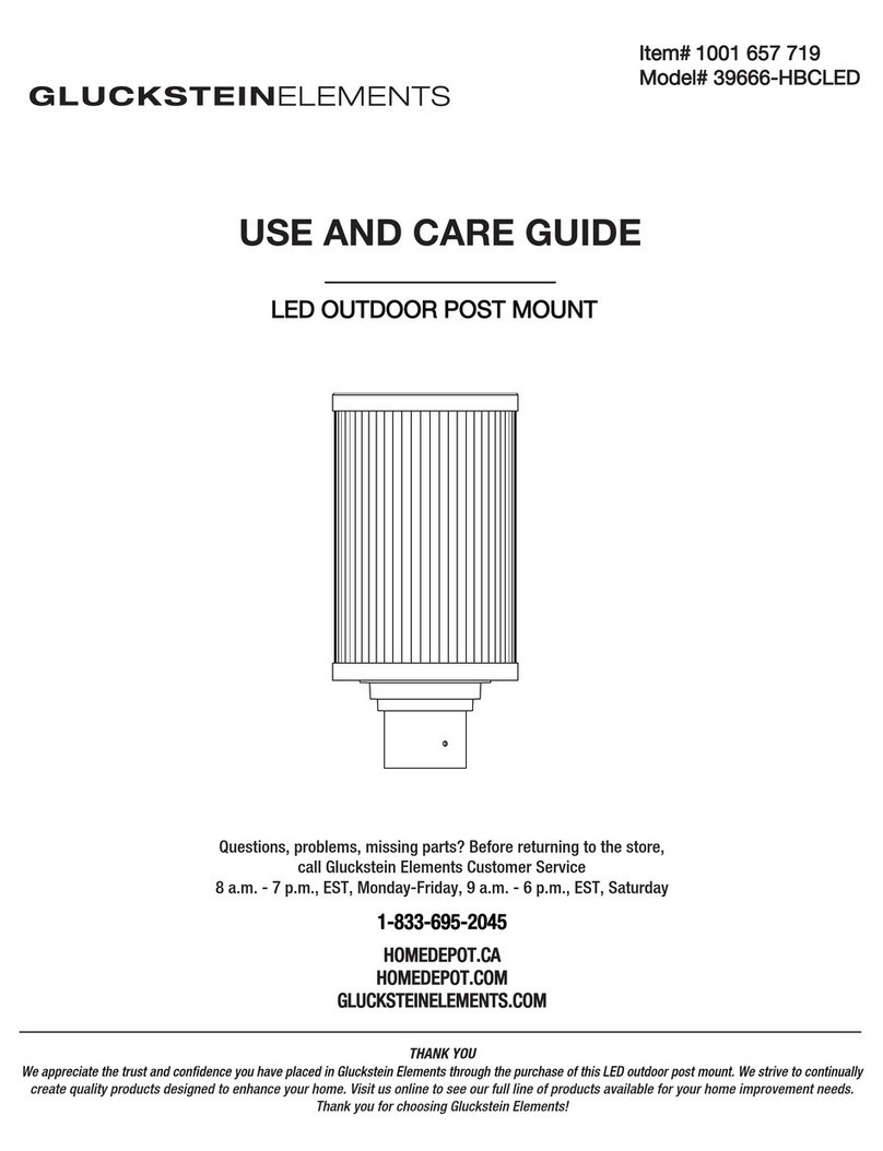GLUCKSTEIN ELEMENTS 39666-HBCLED User manual