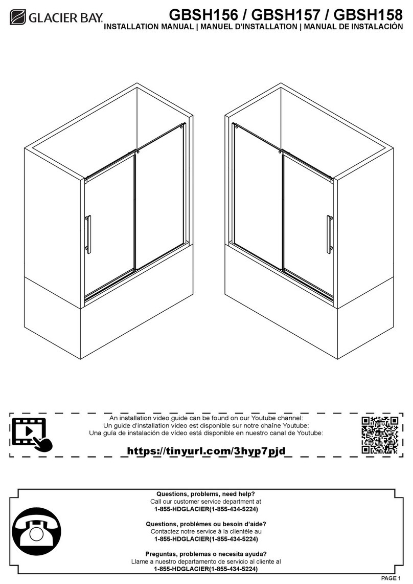 Glacier bay GBSH156 installation manual Glacier bay GBSH156 installation manual