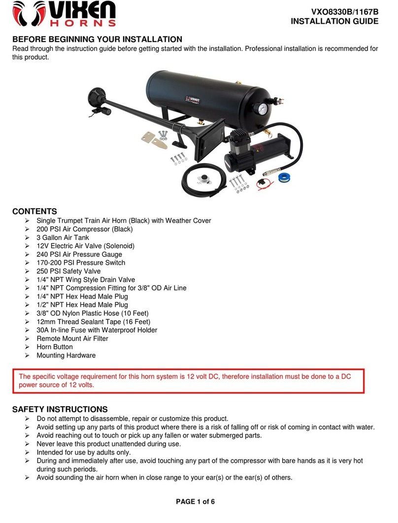 Vixen Horns VXO8330B/1167B User manual