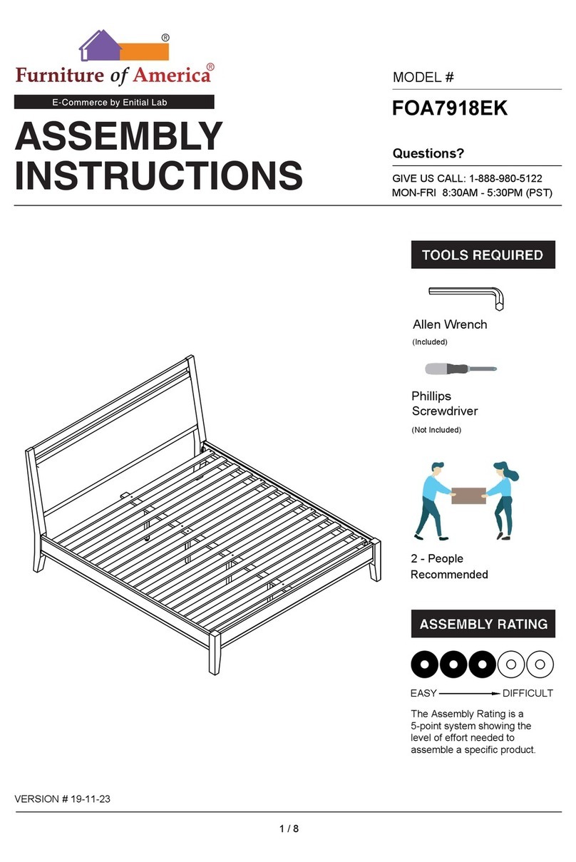 Furniture of America FOA7918EK Assembly instructions Furniture of America FOA7918EK Assembly instructions