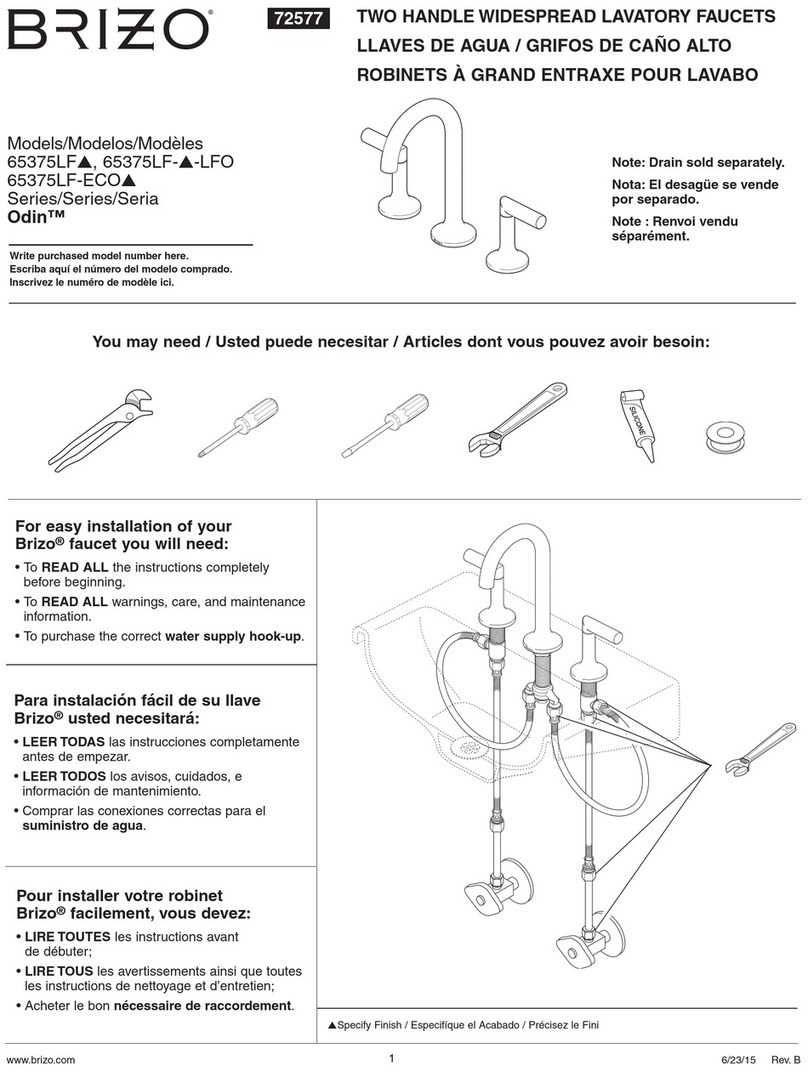 Brizo Odin 65375LF LFO Series User manual