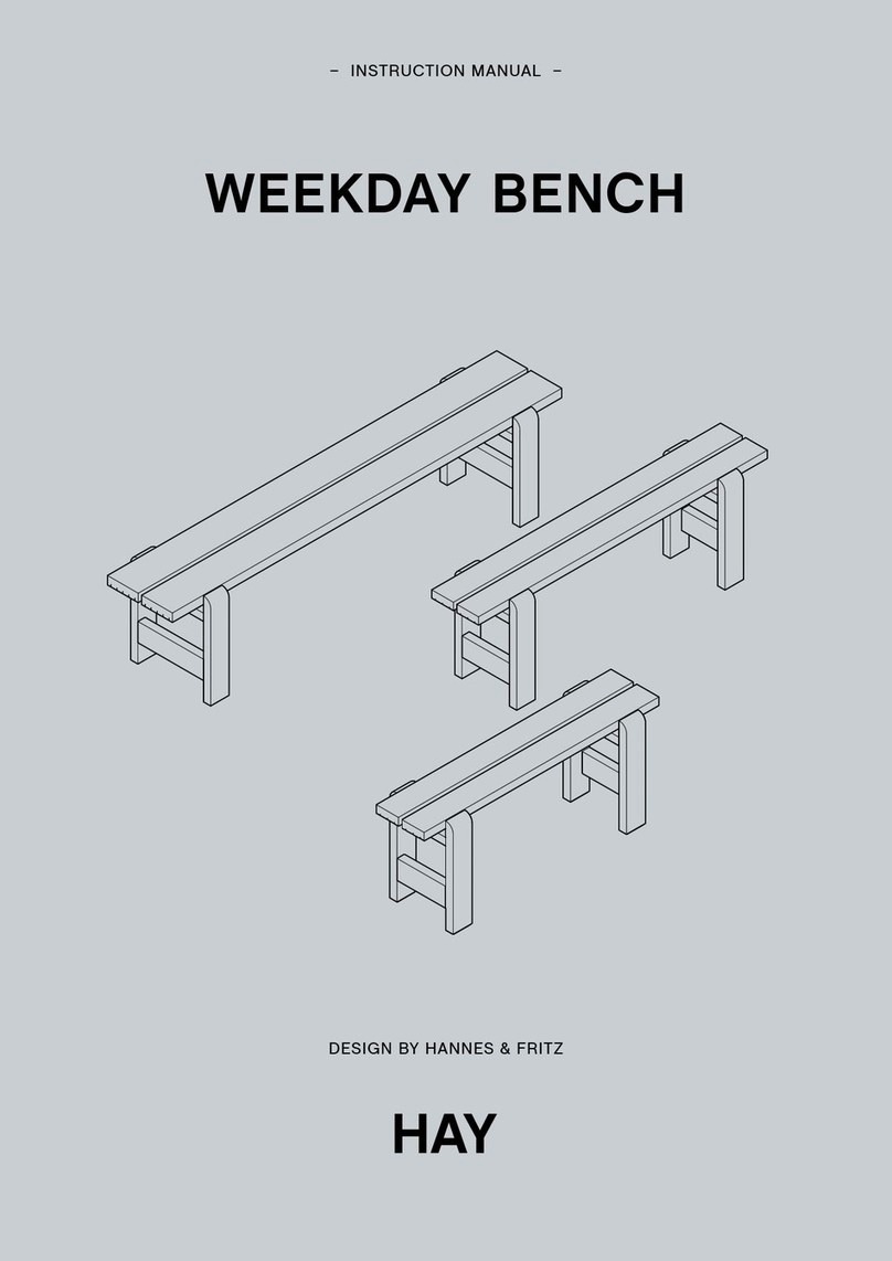 Hay WEEKDAY BENCH User manual