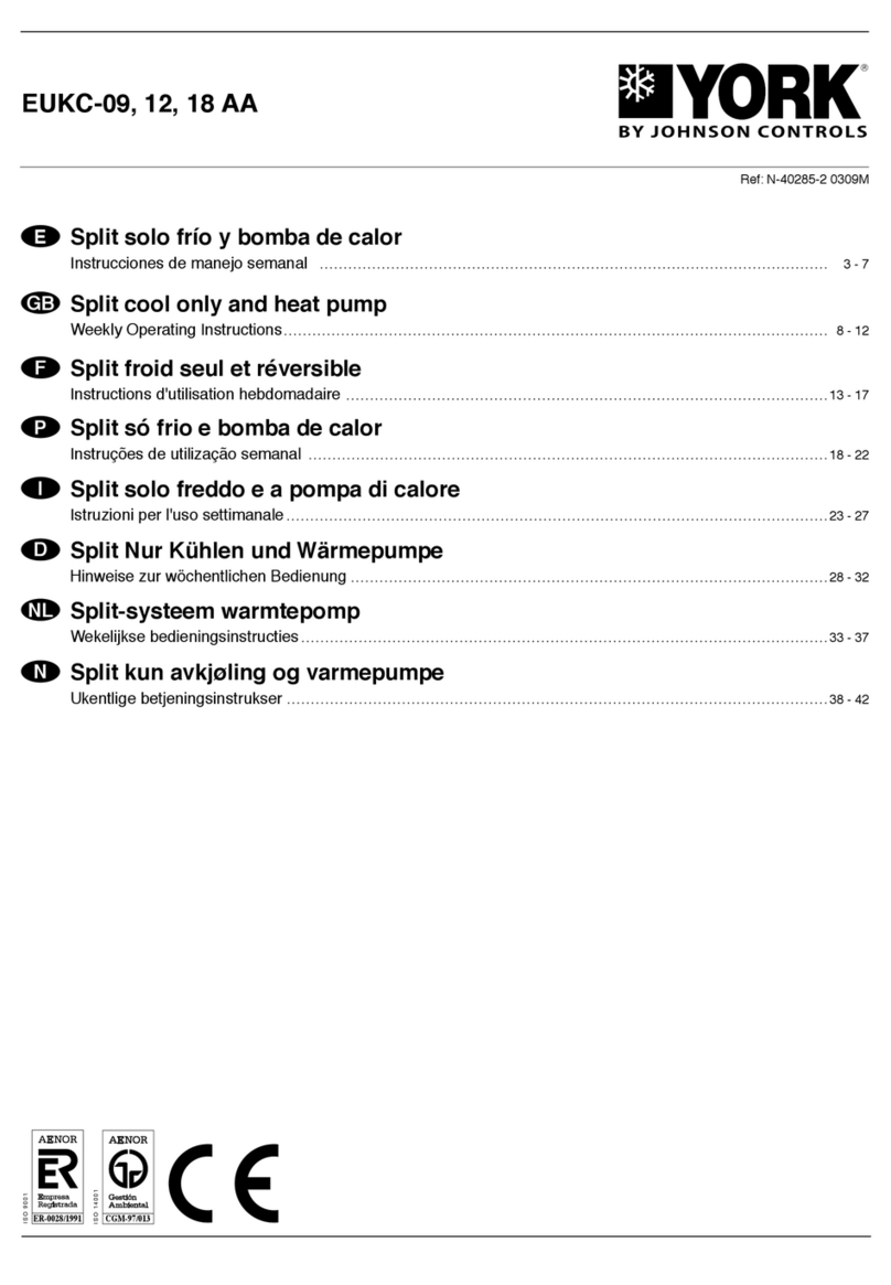 Johnson Controls YORK EUKC-09 AA User manual