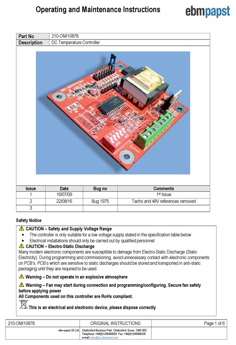 Ebmpapst 210-OMI10878 Operating and maintenance instructions