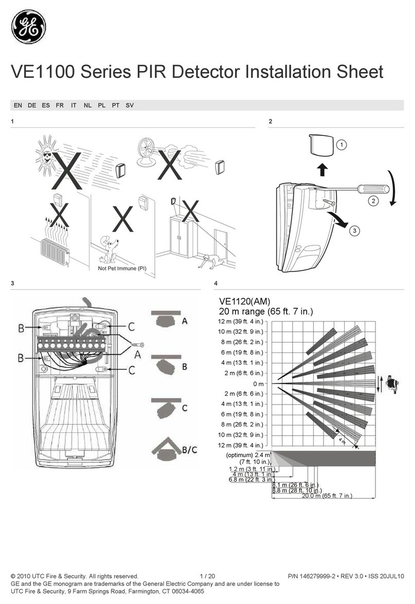 GE VE1100 Series Installation sheet