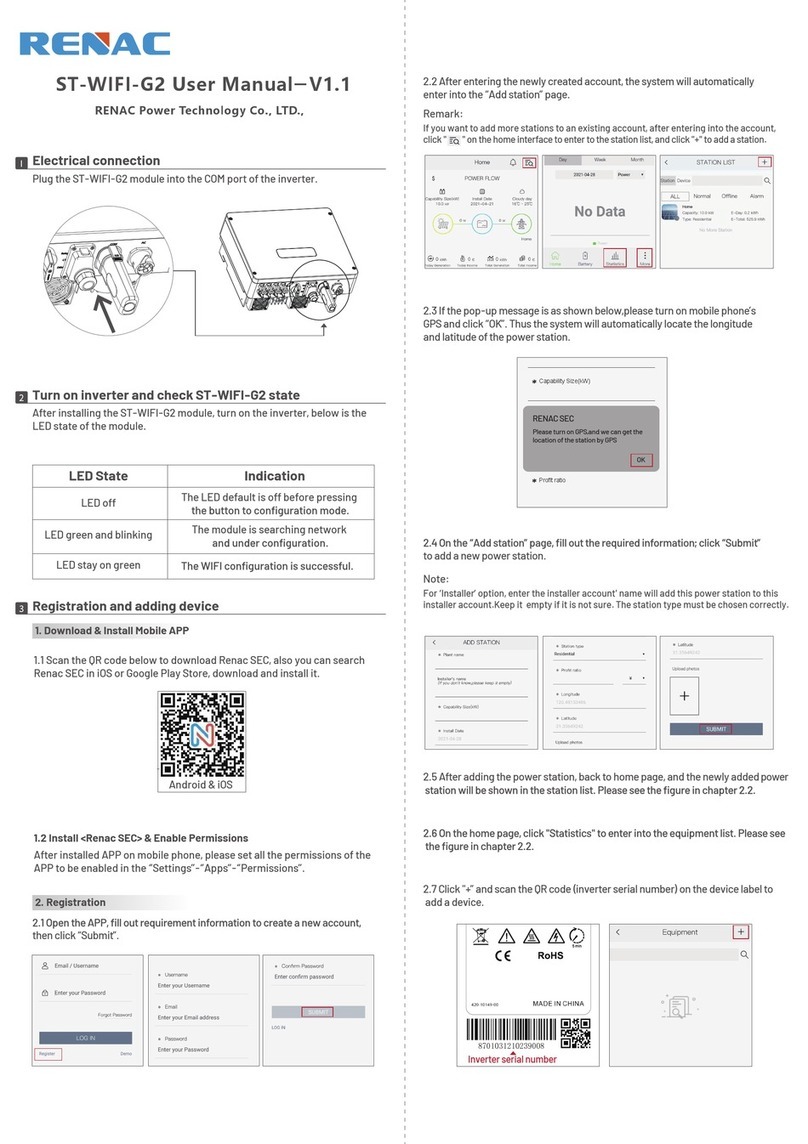 Renac ST-WIFI-G2 user manual