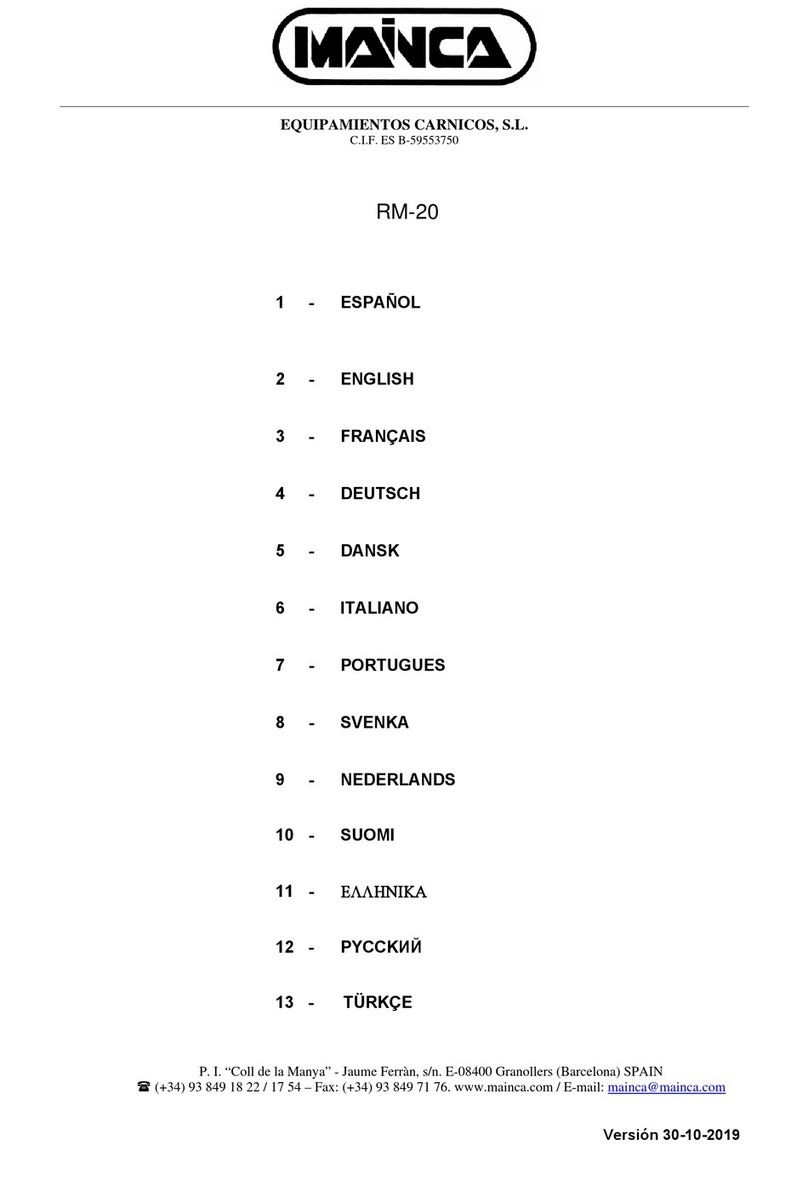 Mainca RM-20 manual