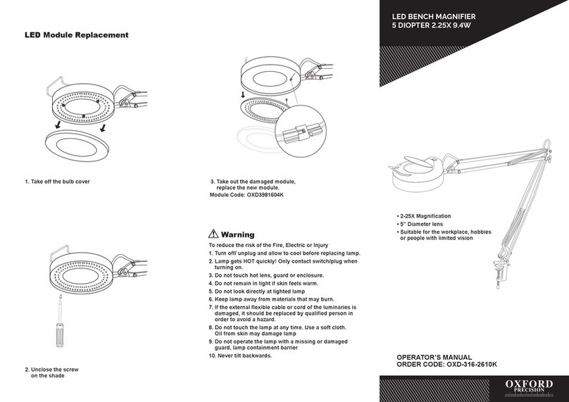 Oxford PRECISION OXD-316-2610K Operator's manual