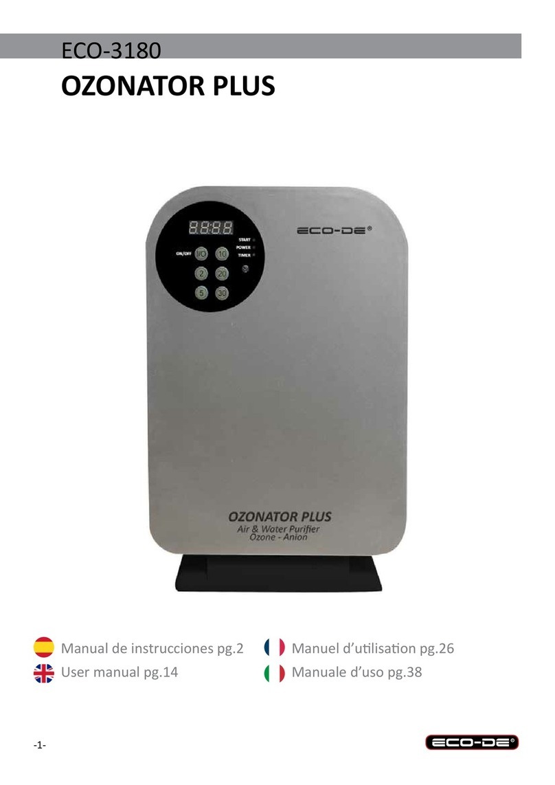 Eco-De OZONATOR PLUS user manual Eco-De OZONATOR PLUS user manual