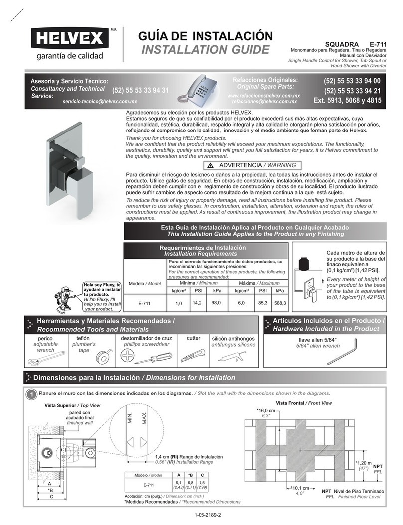 Helvex SQUADRA E-711 installation guide