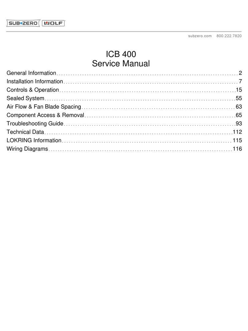 Wolf Sub-Zero ICB400 Series Service manual