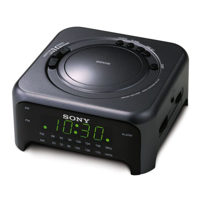 Sony Dream Machine ICF-C217 User manual