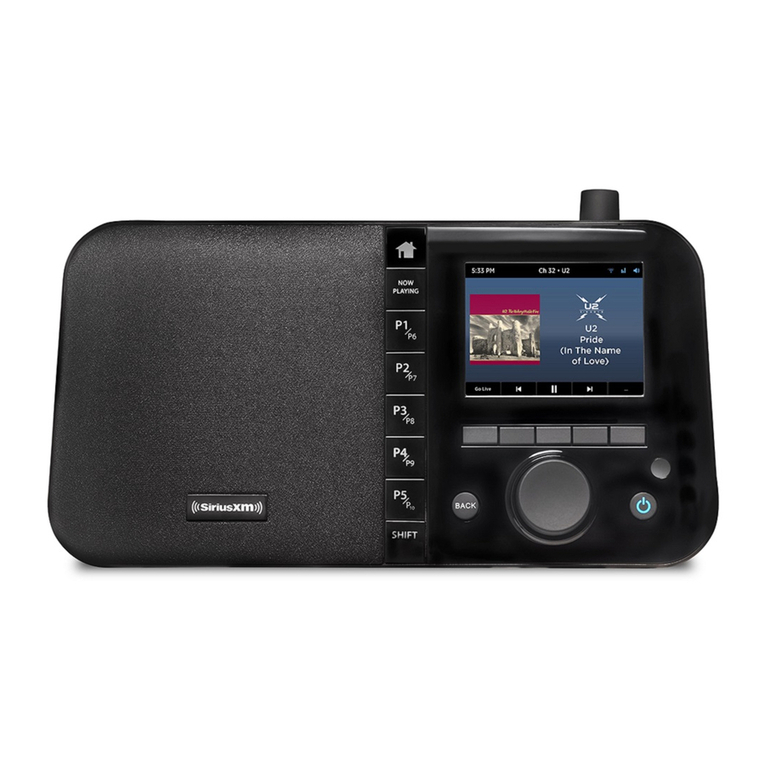 Sirius XM RAdio TTR3 quick start guide