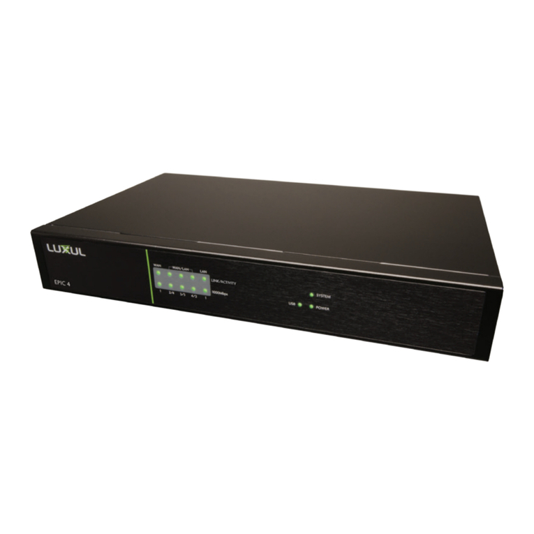 Luxul EPIC 4 User manual