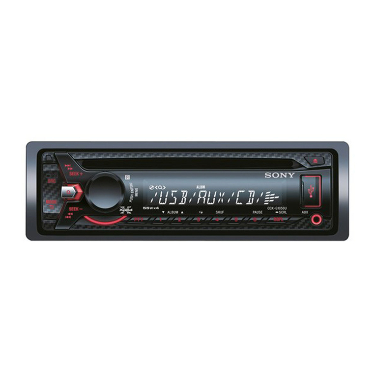 Sony CDX-G1050U User manual