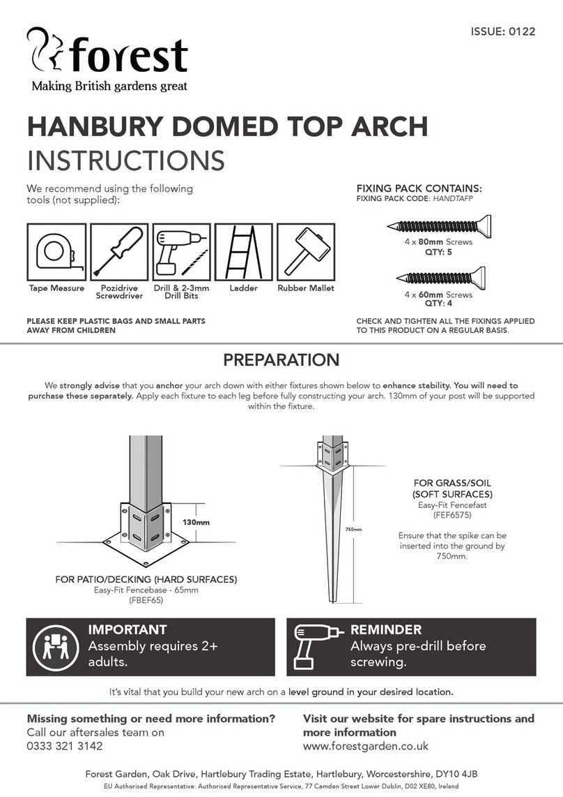 Forest HANBURY DOMED TOP ARCH User manual