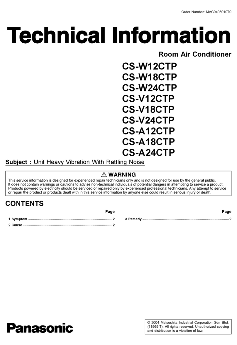 Panasonic CS-W12CTP Manual