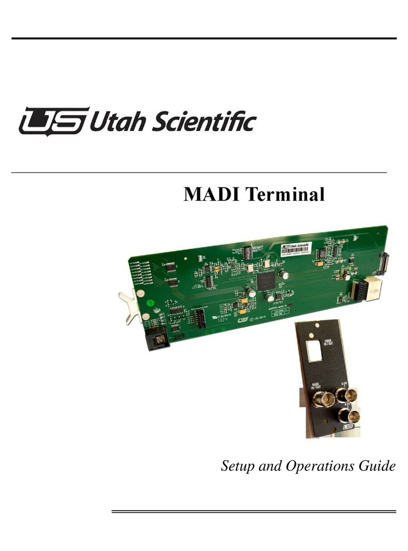 UTAH SCIENTIFIC MADI Set up and operation guide