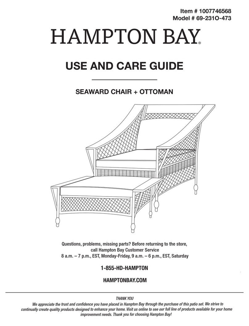 HAMPTON BAY 69-231O-473 Use and care guide