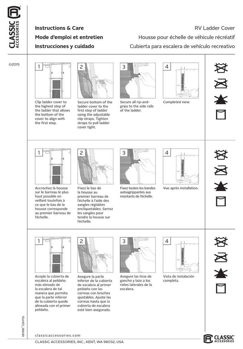 Classic Accessories RV Ladder Cover Instructions & Care