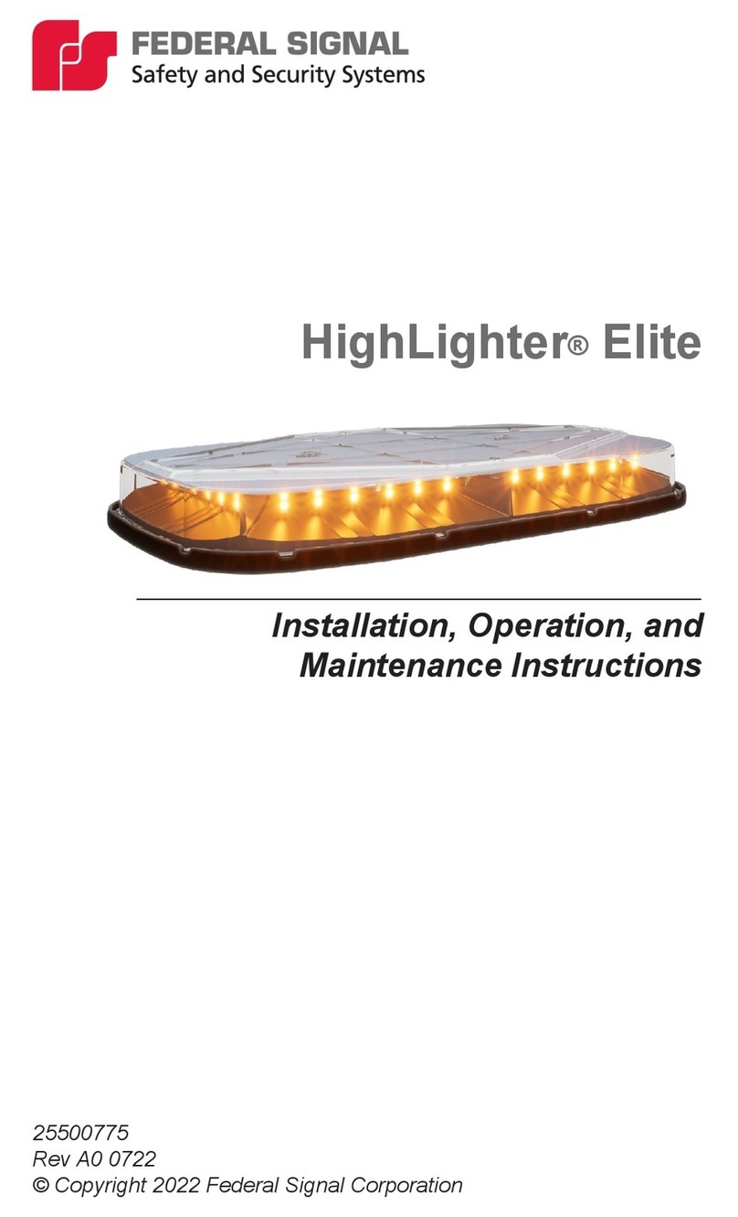 Federal Signal Corporation HighLighter Elite Installation, operation and maintenance instructions