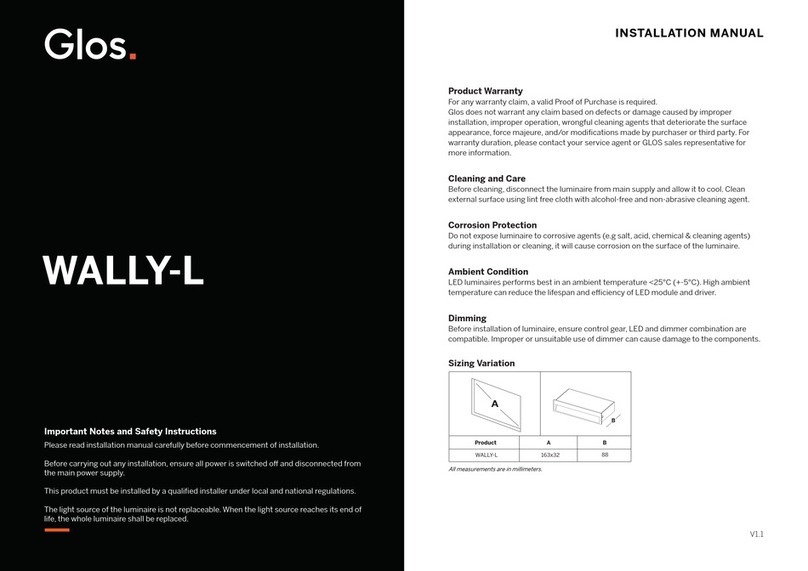 Glos WALLY-L installation manual