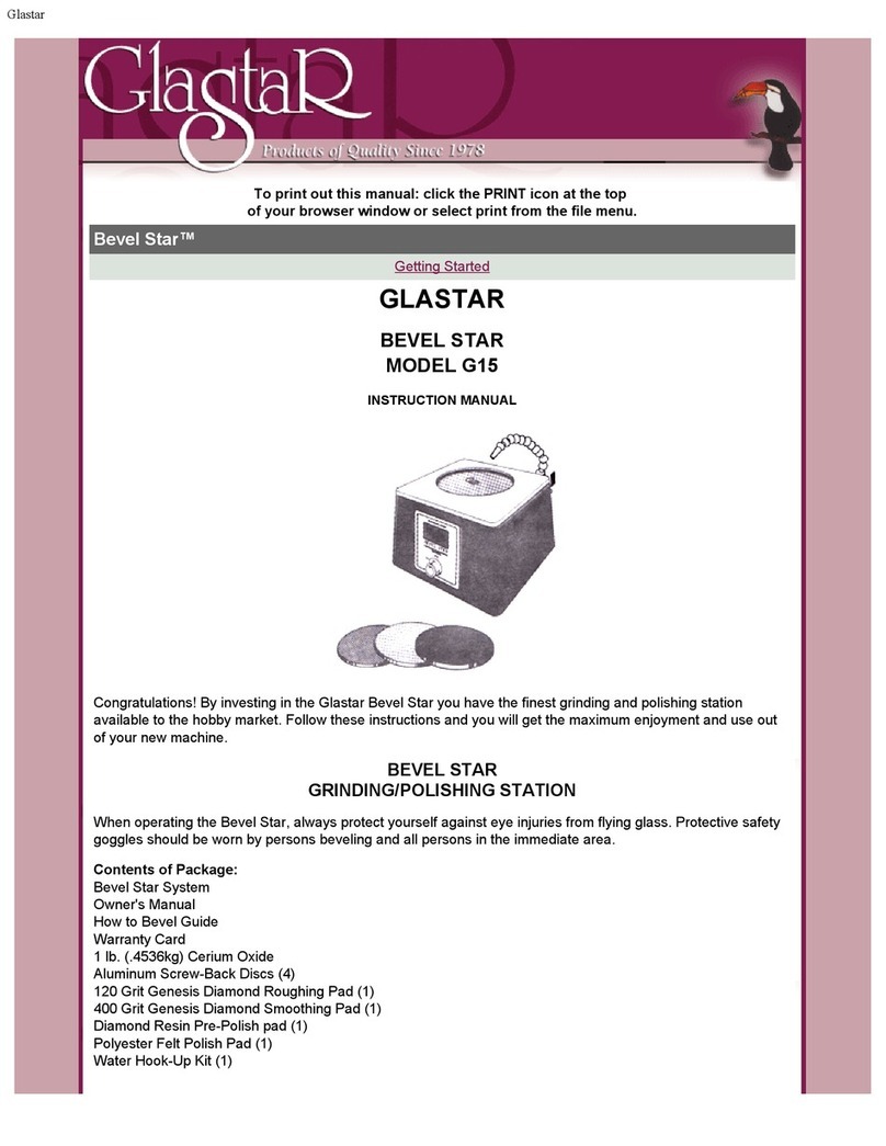 Glastar BEVEL STAR G15 instruction manual
