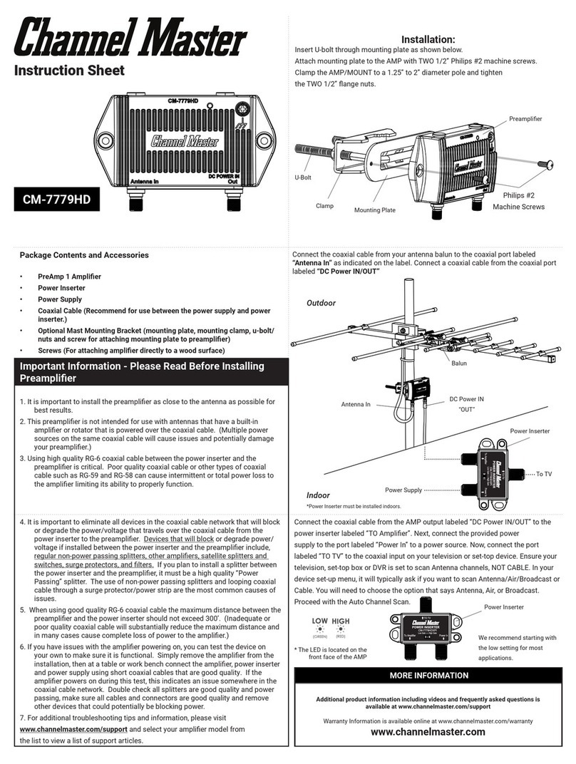 Channel Master CM-7779HD instruction sheet