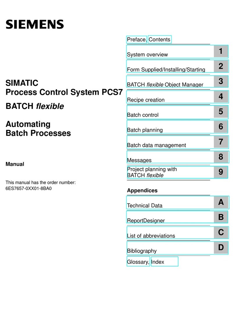 Siemens SIMATIC PCS 7 User manual