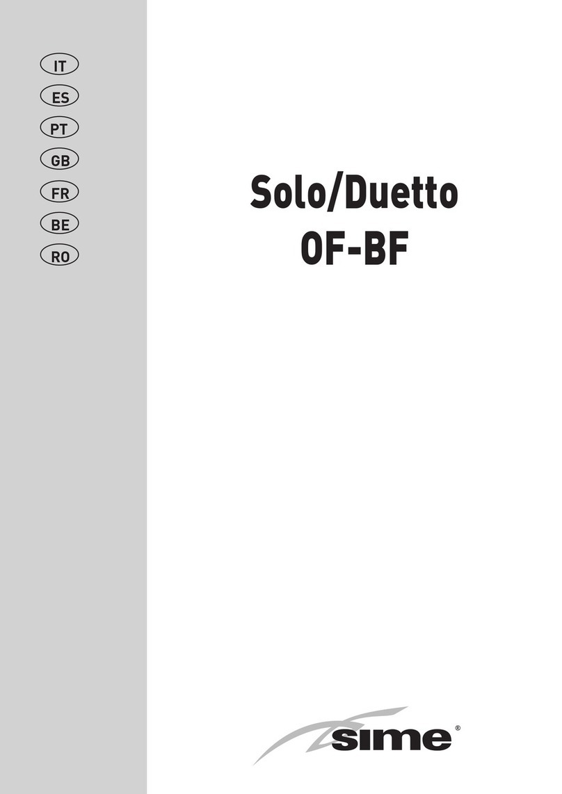 Sime Solo/Duetto OF-BF User manual