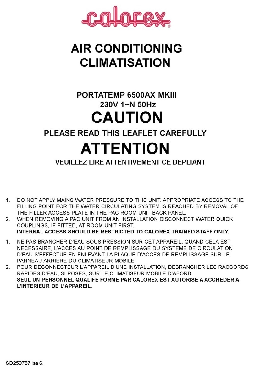 Calorex PORTATEMP 6500AX MKIII User manual