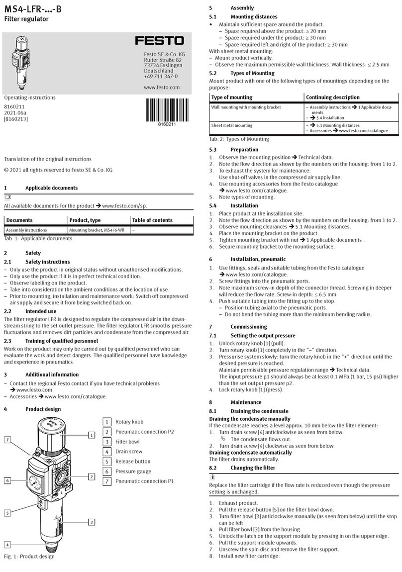 Festo MS4-LFR B Series operating instructions