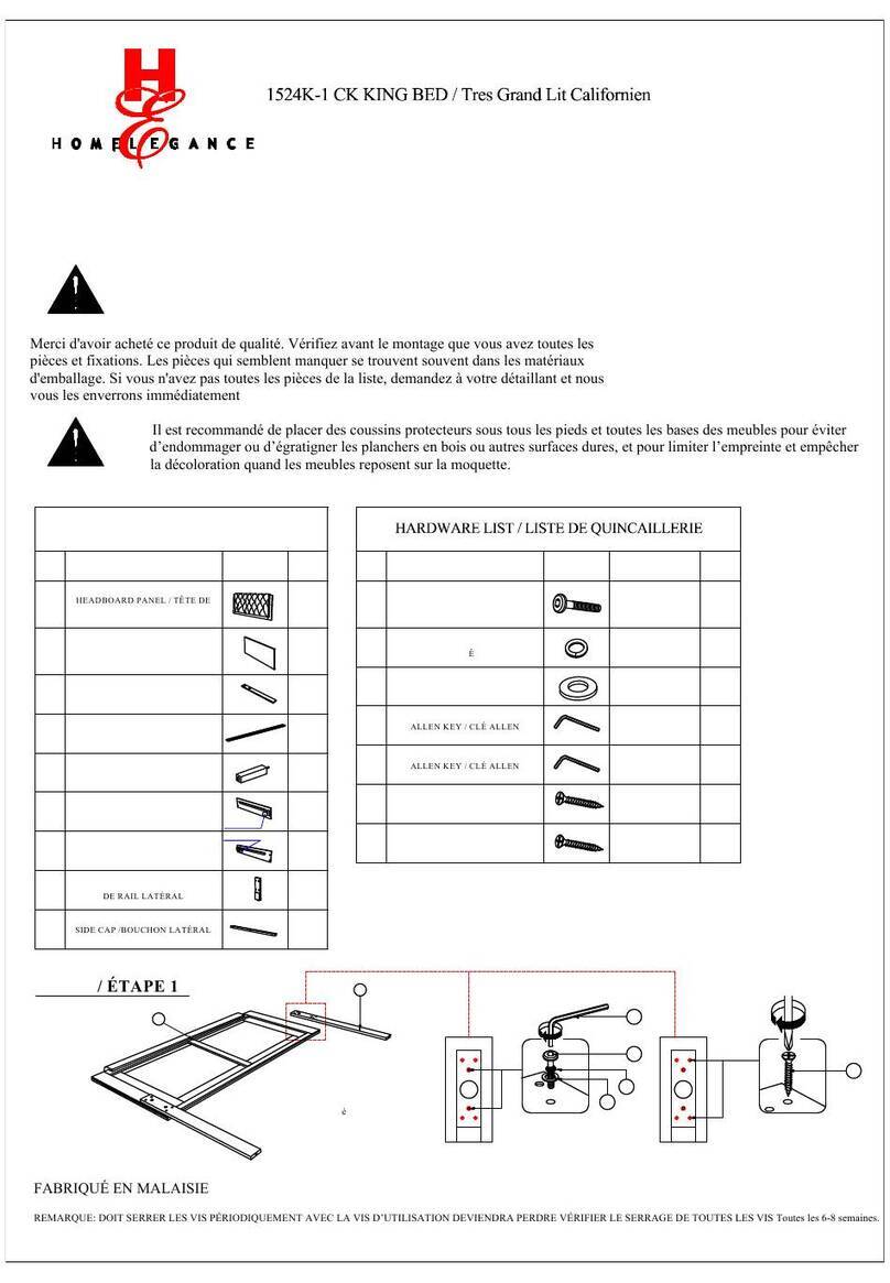 Homelegance 1524K-1 CK Assembly instruction