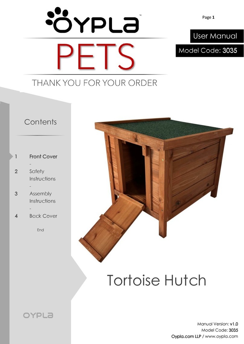 Oypla Tortoise Hutch user manual