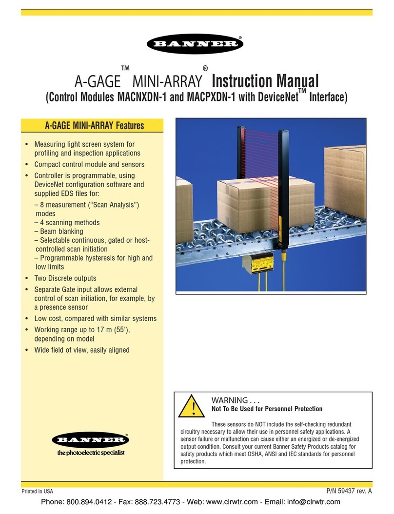 Banner A-GAGE MINI-ARRAY MACNXDN-1 instruction manual