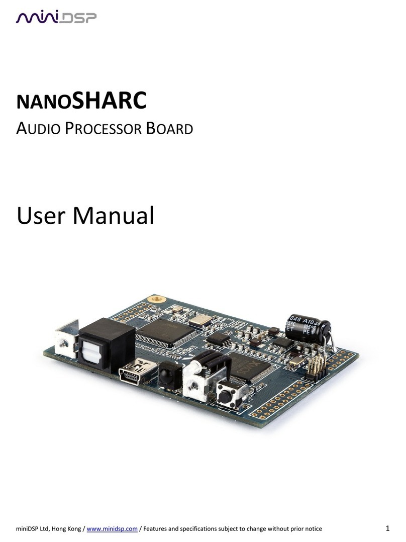 miniDSP NANOSHARC User manual