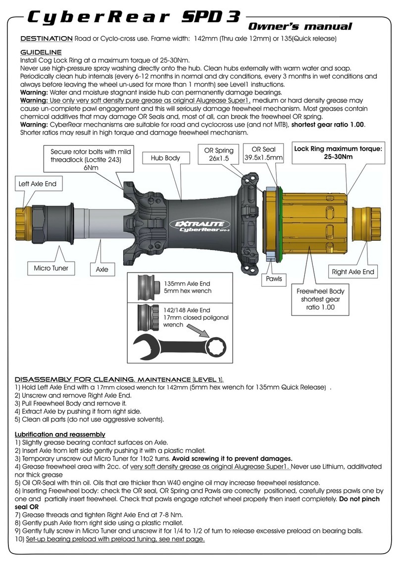 Extralite CyberRear SPD3 owner's manual