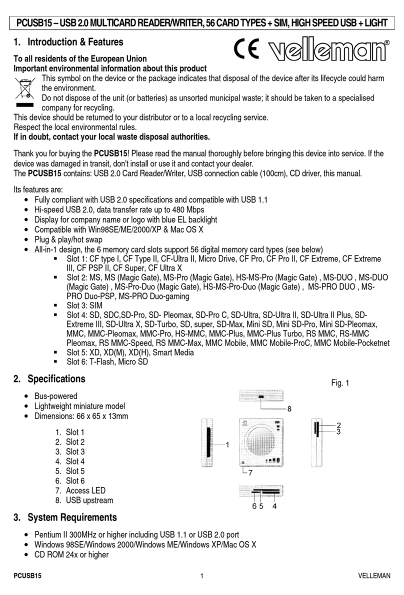 Velleman PCUSB15 quick start guide
