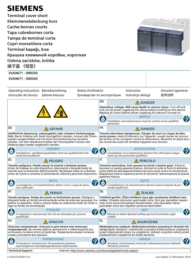 Siemens 3VA9671-0WD30 User manual