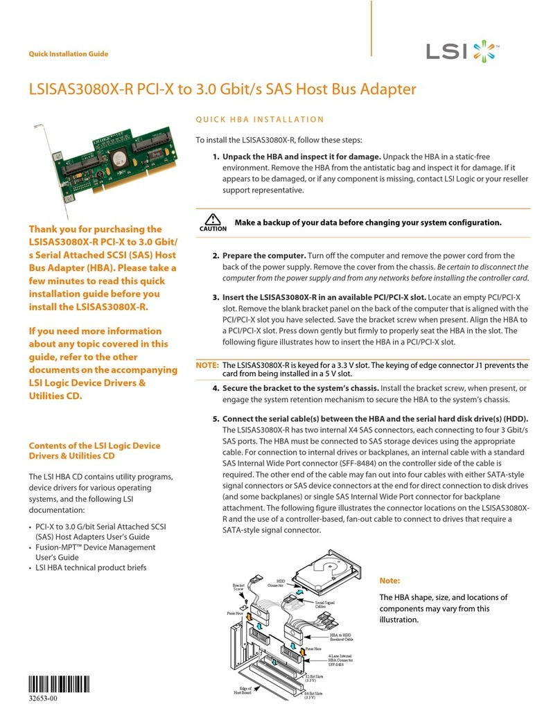 LSI LSISAS3080X-R User manual LSI LSISAS3080X-R User manual