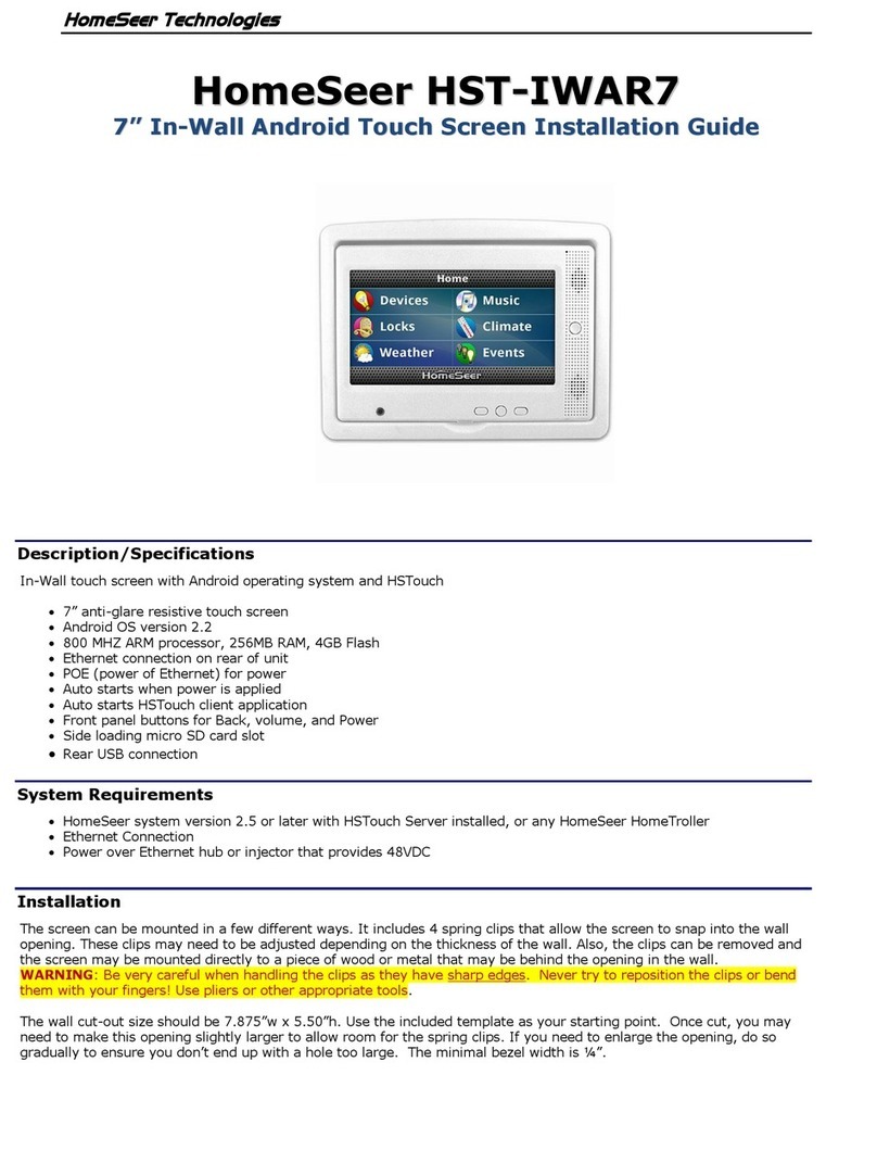 HomeSeer Technologies HST-IWAR7 installation guide HomeSeer Technologies HST-IWAR7 installation guide