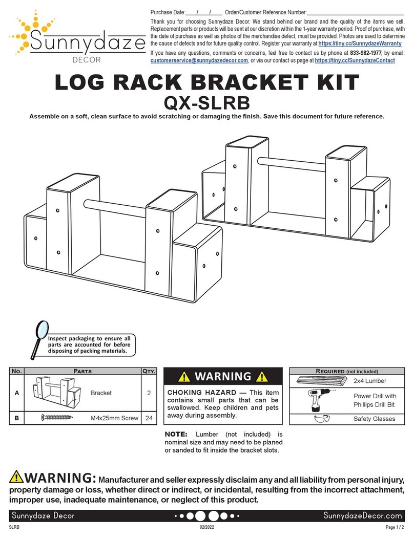 Sunnydaze Decor QX-SLRB quick start guide Sunnydaze Decor QX-SLRB quick start guide